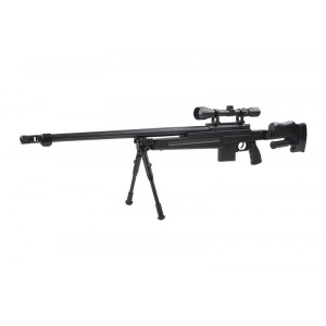 WELL модель снайперской винтовки MB4414D Replica (прицел и сошки в комплекте)